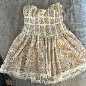 Adorable free people white lace dress size small xs